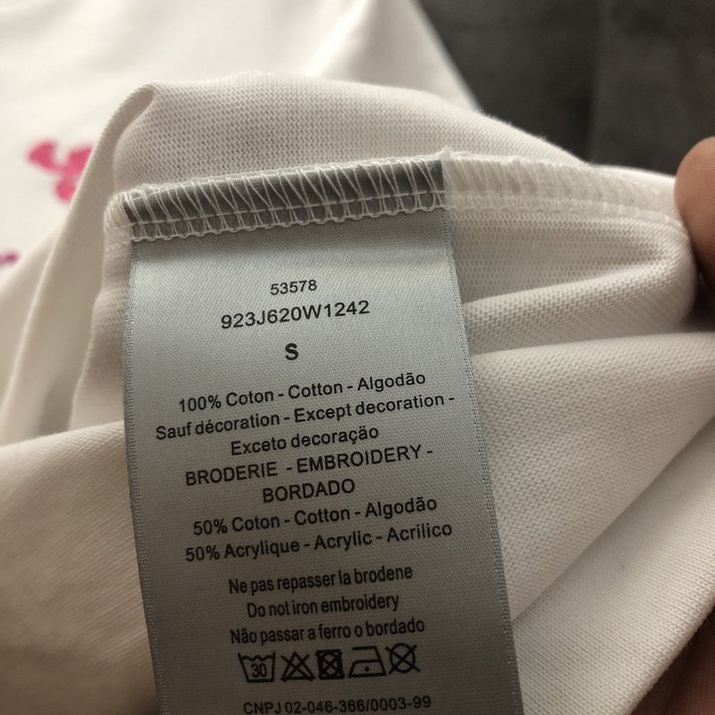 Футболка Dior With A Beautiful Print And Logo "White" фото № 9