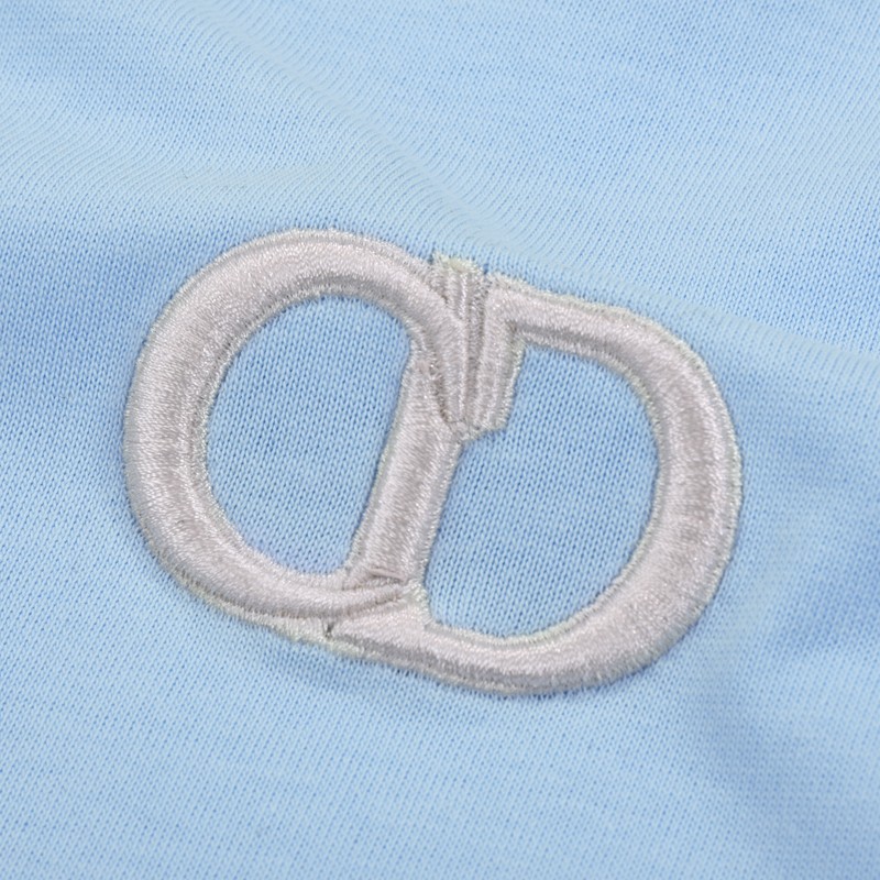 Футболка Dior Basic Collection With Small Logo "Blue" фото № 2