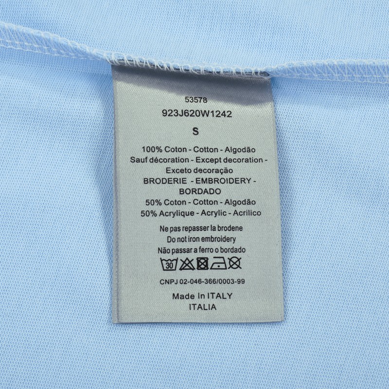 Футболка Dior Basic Collection With Small Logo "Blue" фото № 5