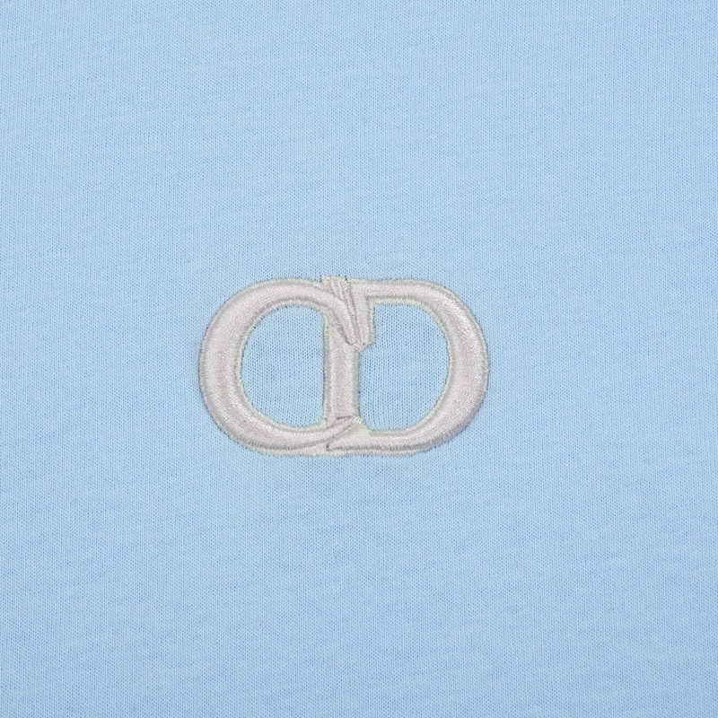Футболка Dior Basic Collection With Small Logo "Blue" фото № 7