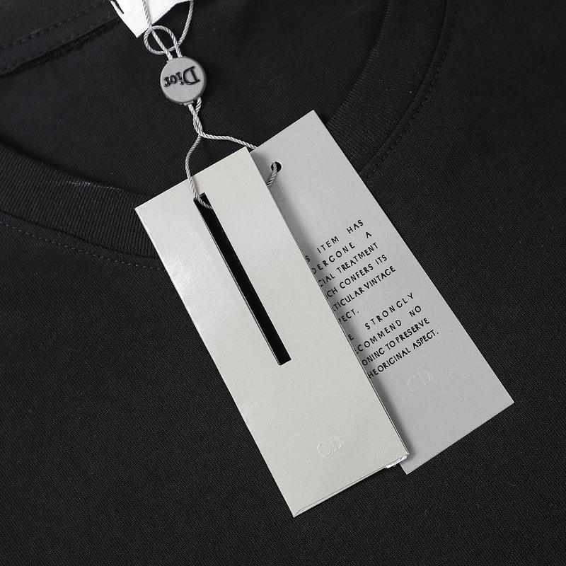 Футболка Dior With The Base Logo "Black" фото № 5