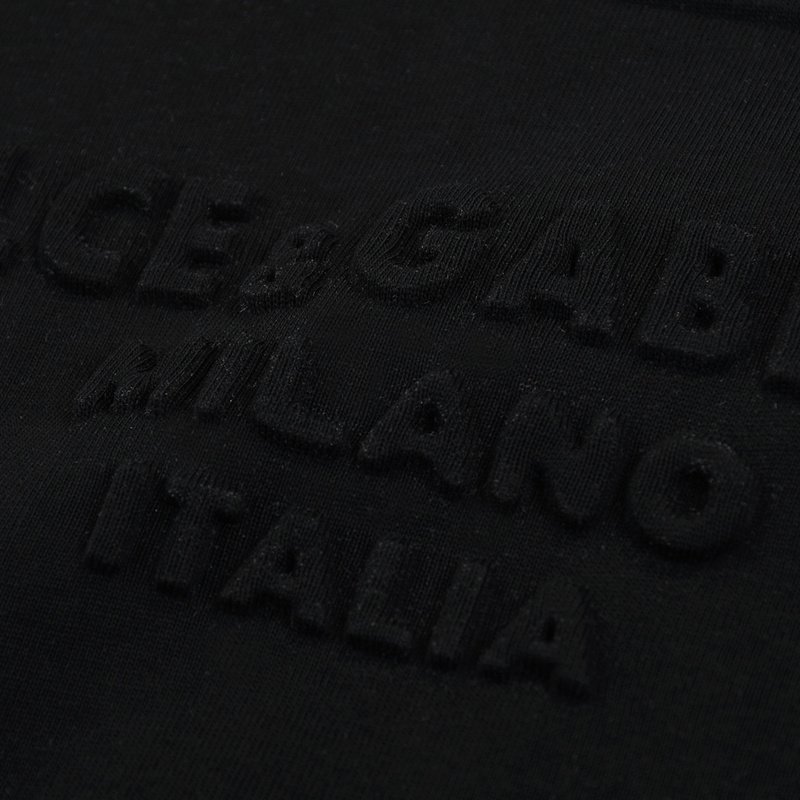 Футболка Dolce And Gabbana With An Embossed Logo "Black" фото № 2