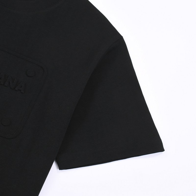 Футболка Dolce And Gabbana With An Embossed Logo "Black" фото № 7