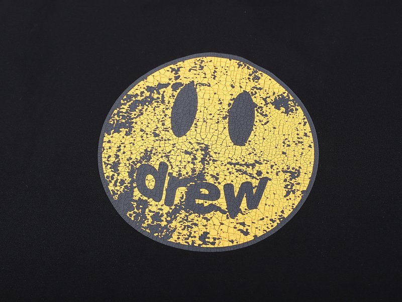 Футболка Drew House With A Worn Smiley Face "Black" фото № 3