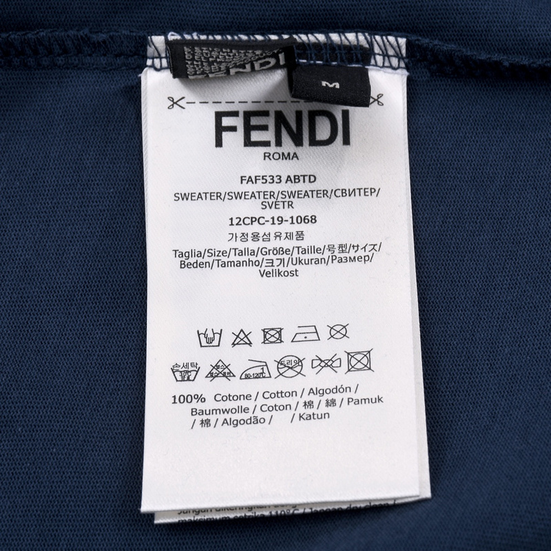 Футболка Fendi Logo In A Square "Blue" фото № 7
