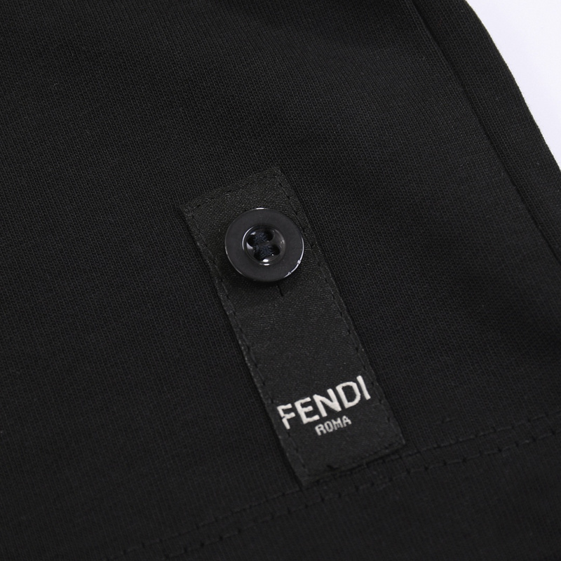 Футболка Fendi With The Inscription Of The Brand Logo "Black" фото № 3