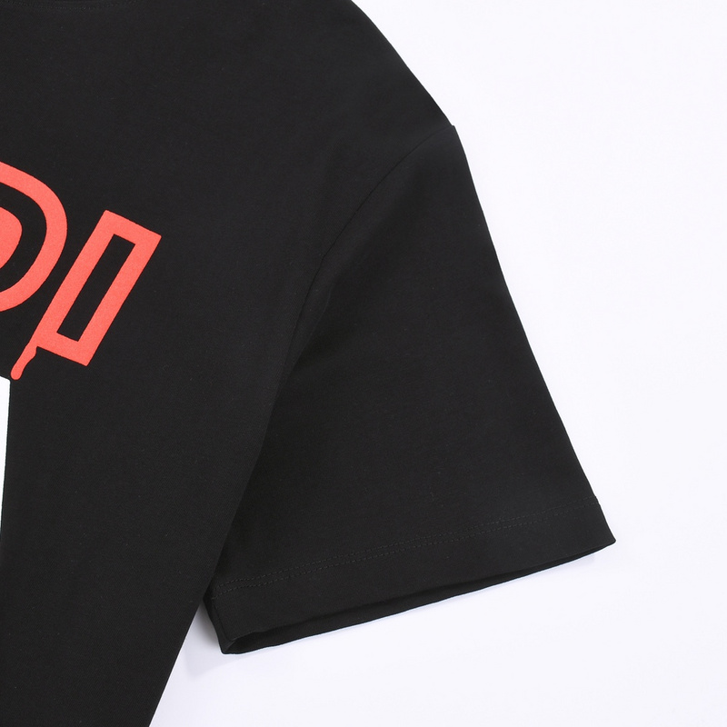 Футболка Fendi With The Inscription Of The Brand Logo "Black" фото № 7