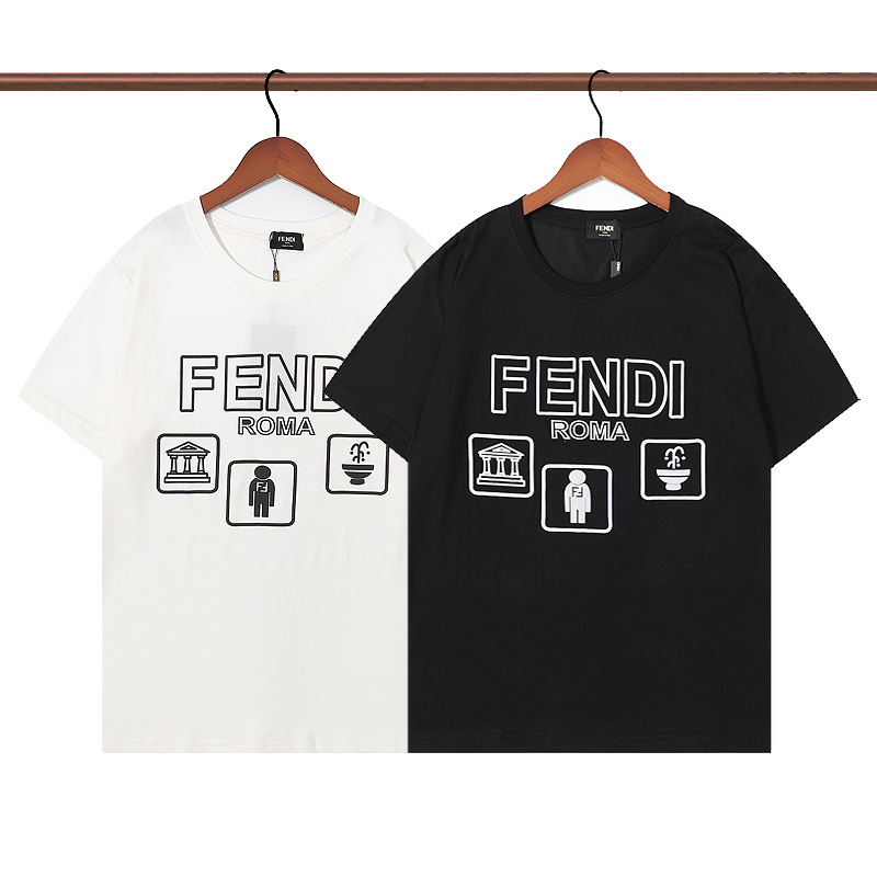 Футболка Fendi Three Signs "White" фото № 2