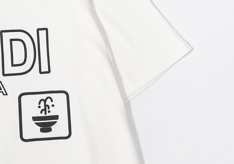 Футболка Fendi Three Signs "White" фото № 4