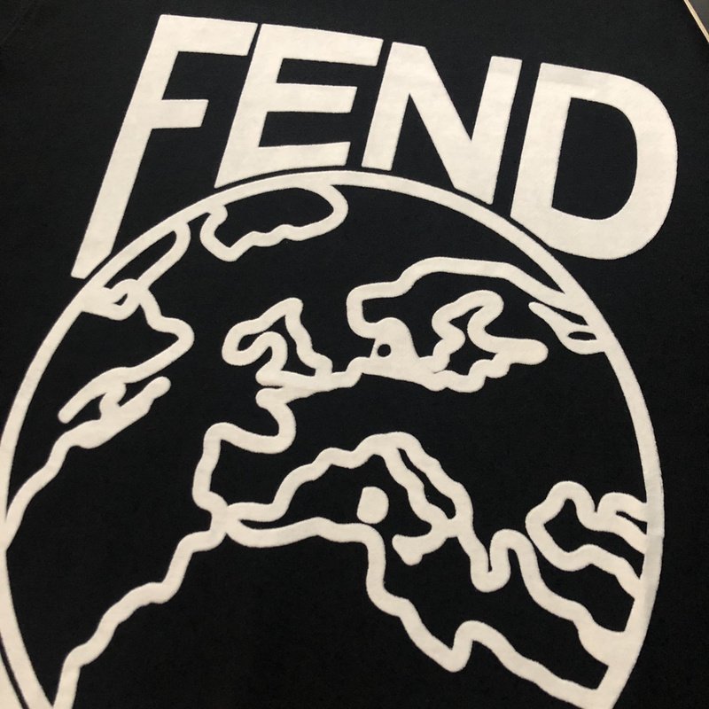 Футболка Fendi Print Planet "Black" фото № 4