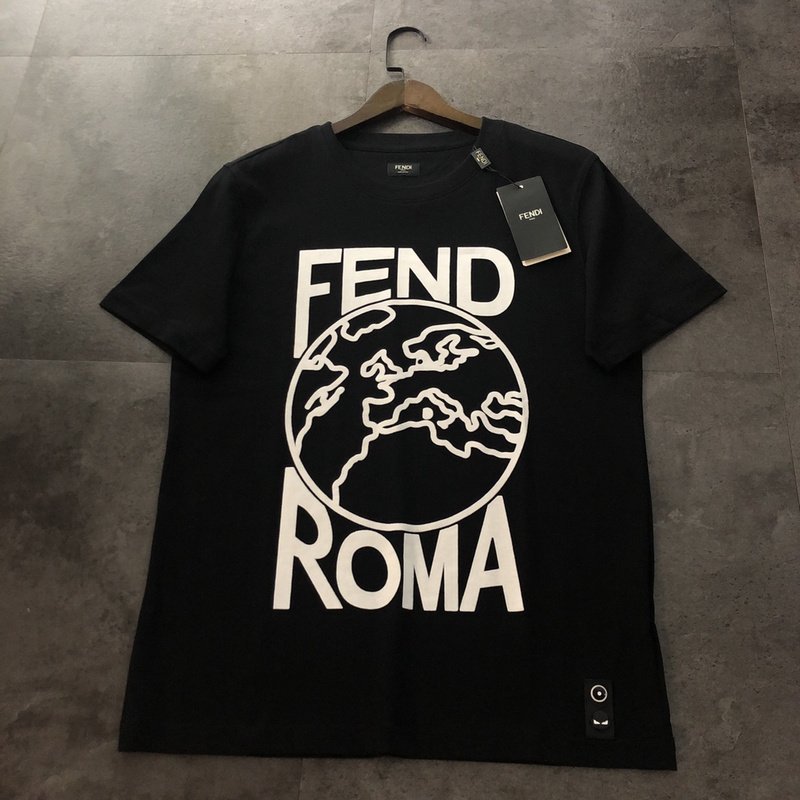 Футболка Fendi Print Planet "Black" фото № 5