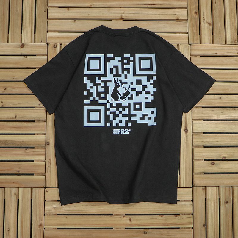 Футболка FR2 Big QR-Code Back "Black" фото № 2