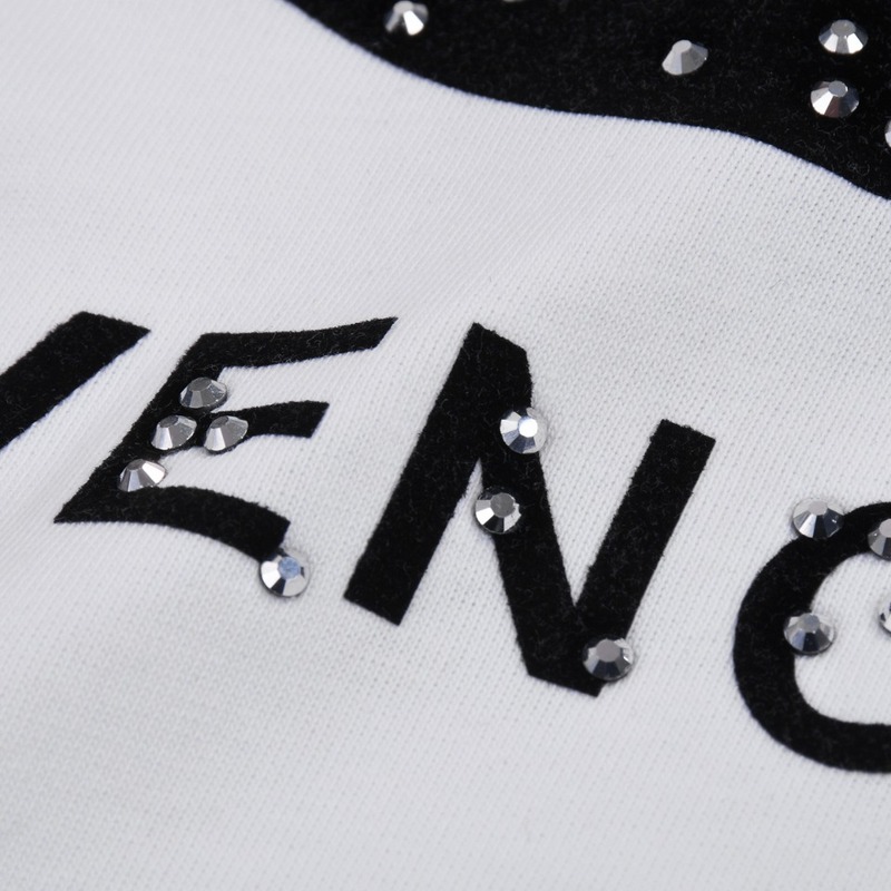 Футболка Givenchy Logo With Rhinestones "White" фото № 4