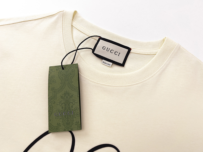 Футболка Gucci Logo In The Shape Of A Head "Beige" фото № 4