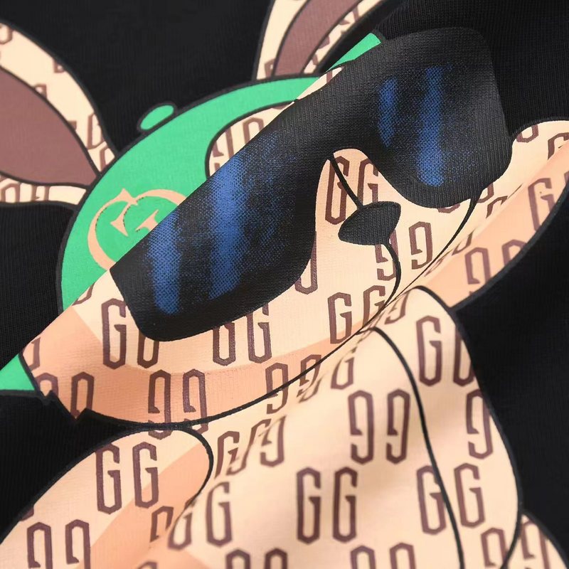 Футболка Gucci With A Rabbit Print In A Cap "Black" фото № 4
