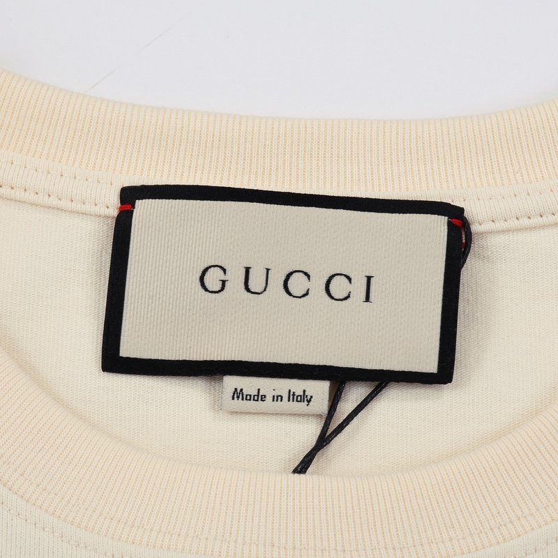 Футболка Gucci Logo And Fox Print "Cream" фото № 3