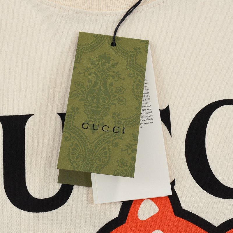 Футболка Gucci Logo And Fox Print "Cream" фото № 6