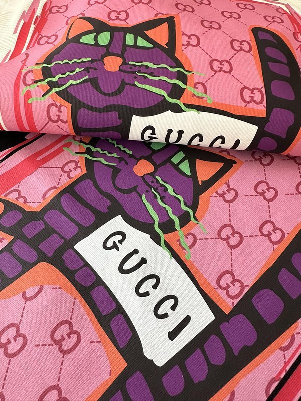 Футболка Gucci Purple Cat "Cream" фото № 5