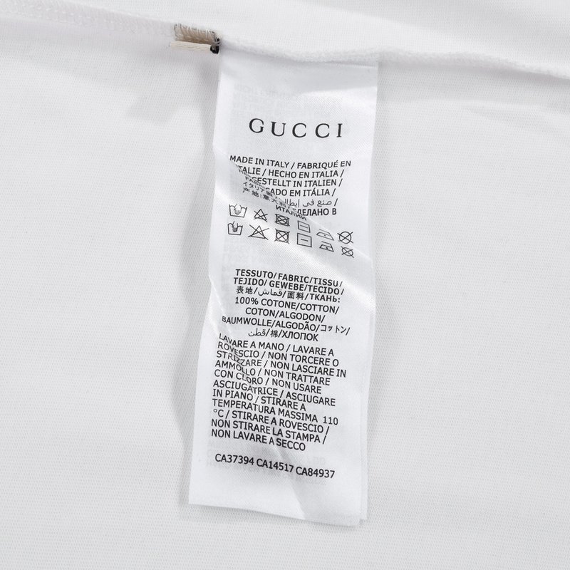 Футболка Gucci With Green Edges "White" фото № 2