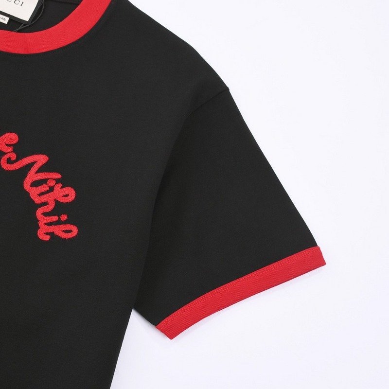 Футболка Gucci Red Hat Mushroom "Black" фото № 7