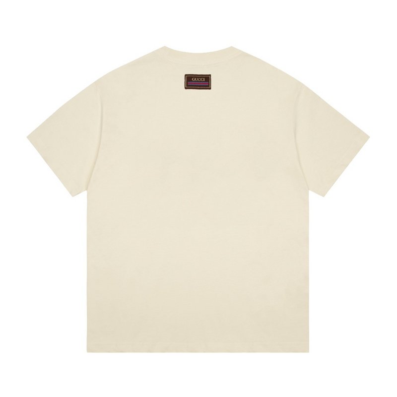 Футболка Gucci With Red Logo G "Cream" фото № 4