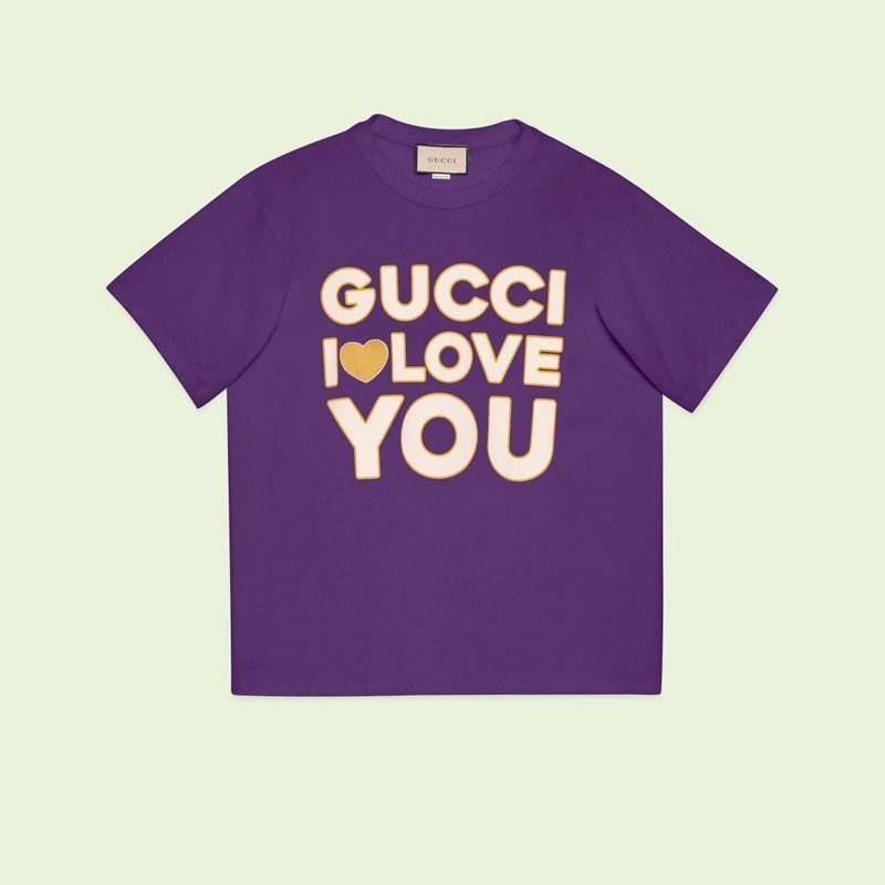 Футболка Gucci With Text I Love You "Violet" фото № 6