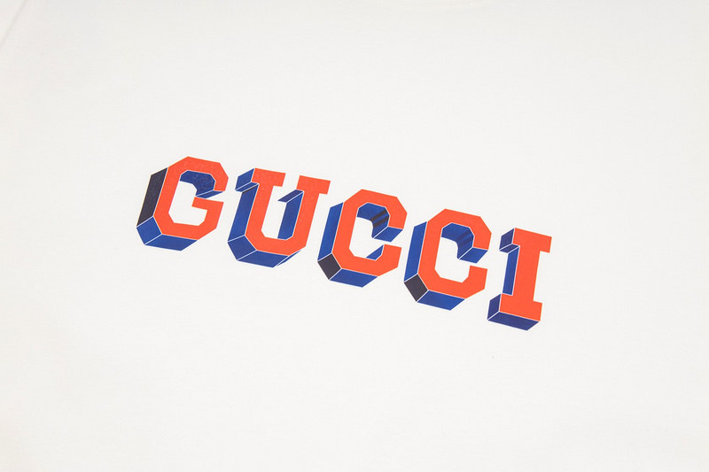 Рубашка Gucci Orange Logo "White" фото № 4