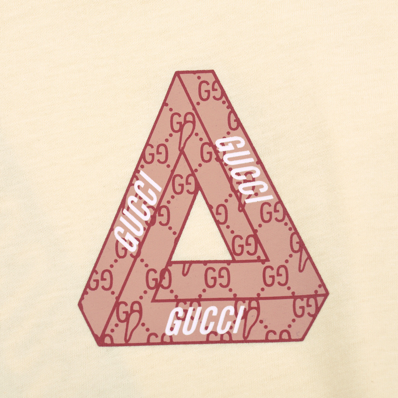 Футболка Gucci Big Logo "Beige" фото № 7