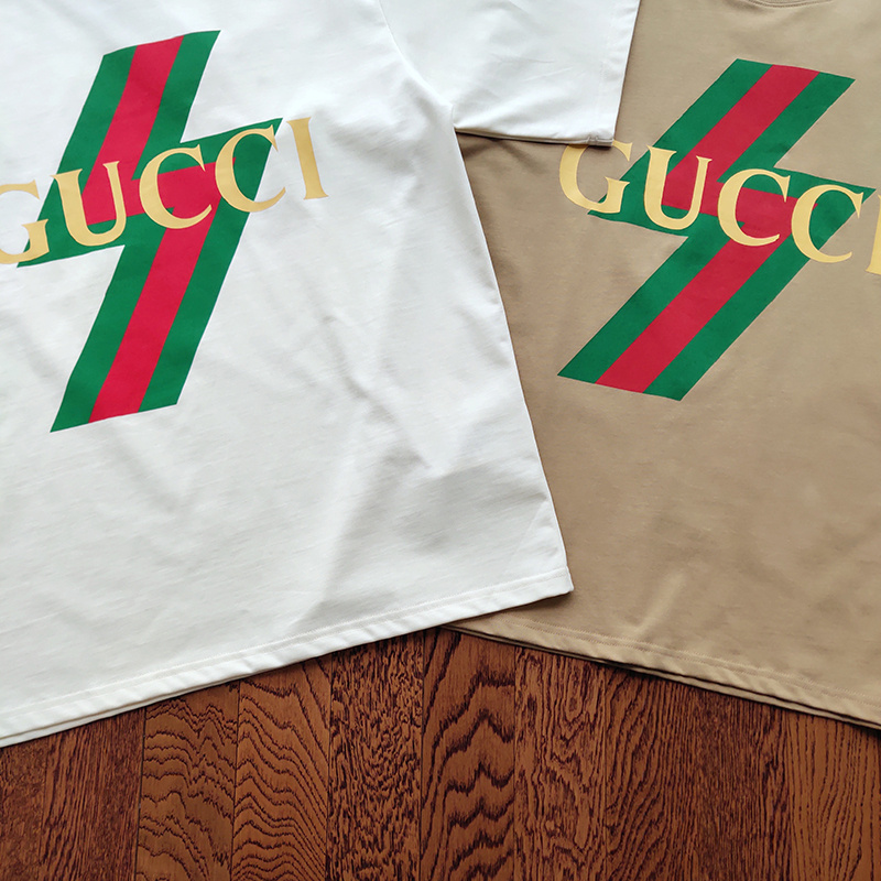 Футболка Gucci Curve Line And Logo "White" фото № 5