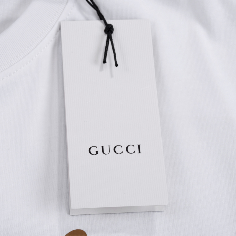Футболка Gucci Print With Stars And Logo "White" фото № 8