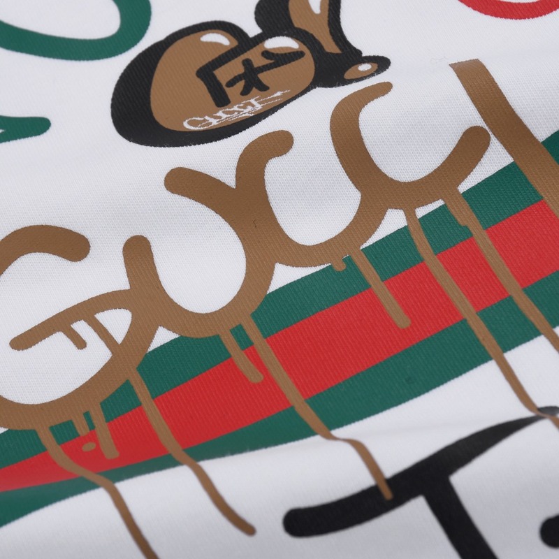 Футболка Gucci Print With Stars And Logo "White" фото № 3