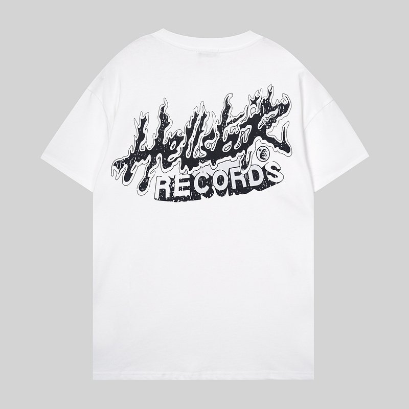 Футболка Hellstar Man With Hair On End And Headphones "White" фото № 2