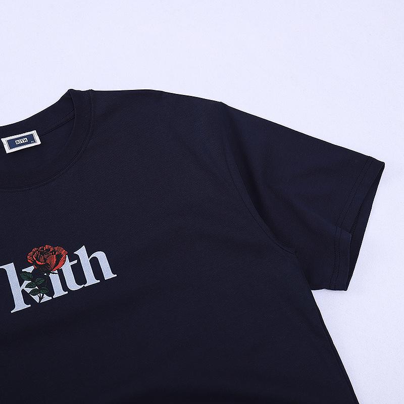 Футболка Kith Roses "Navy Blue" фото № 3
