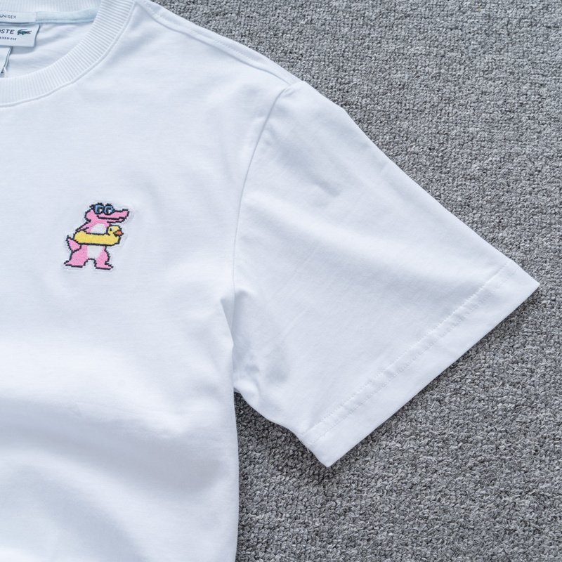 Футболка Lacoste Beach Crocodile "White" фото № 7