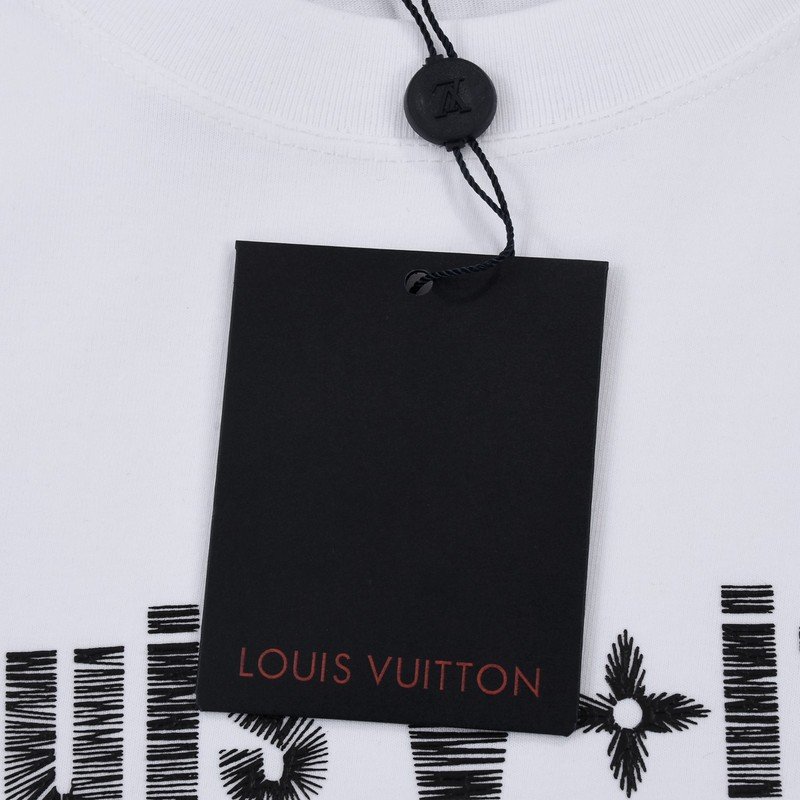 Футболка Louis Vuitton With Logo Made Of Stripes "White" фото № 4