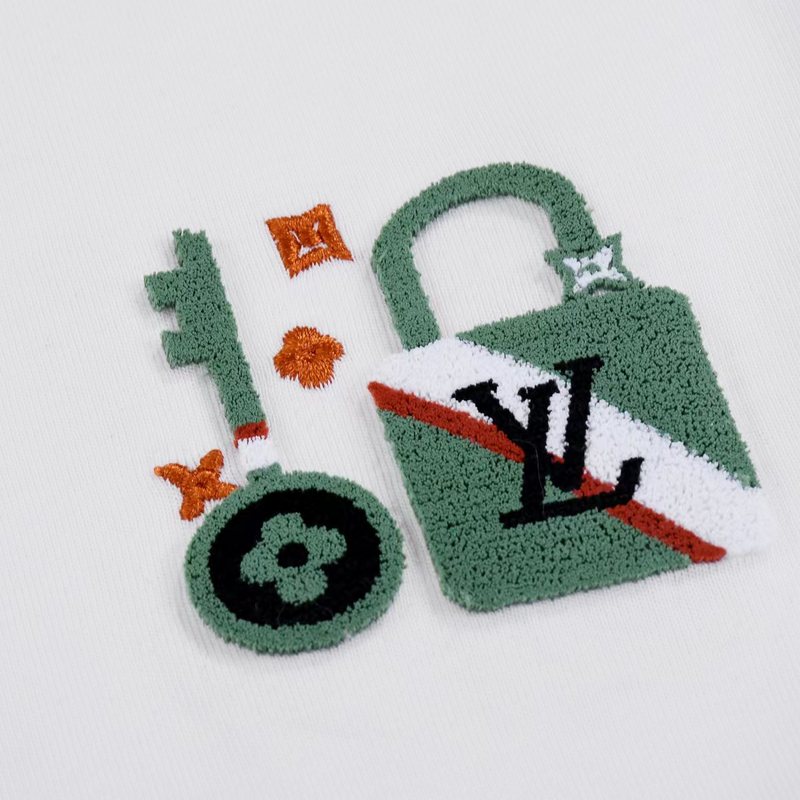 Футболка Louis Vuitton Branded Lock And Key Print "White" фото № 7