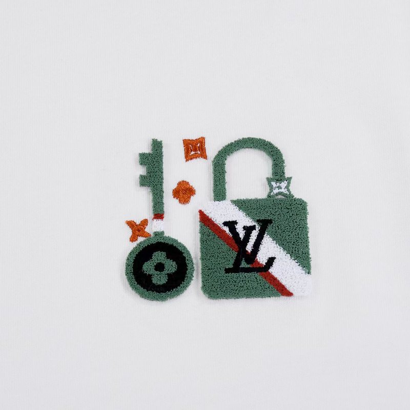 Футболка Louis Vuitton Branded Lock And Key Print "White" фото № 3