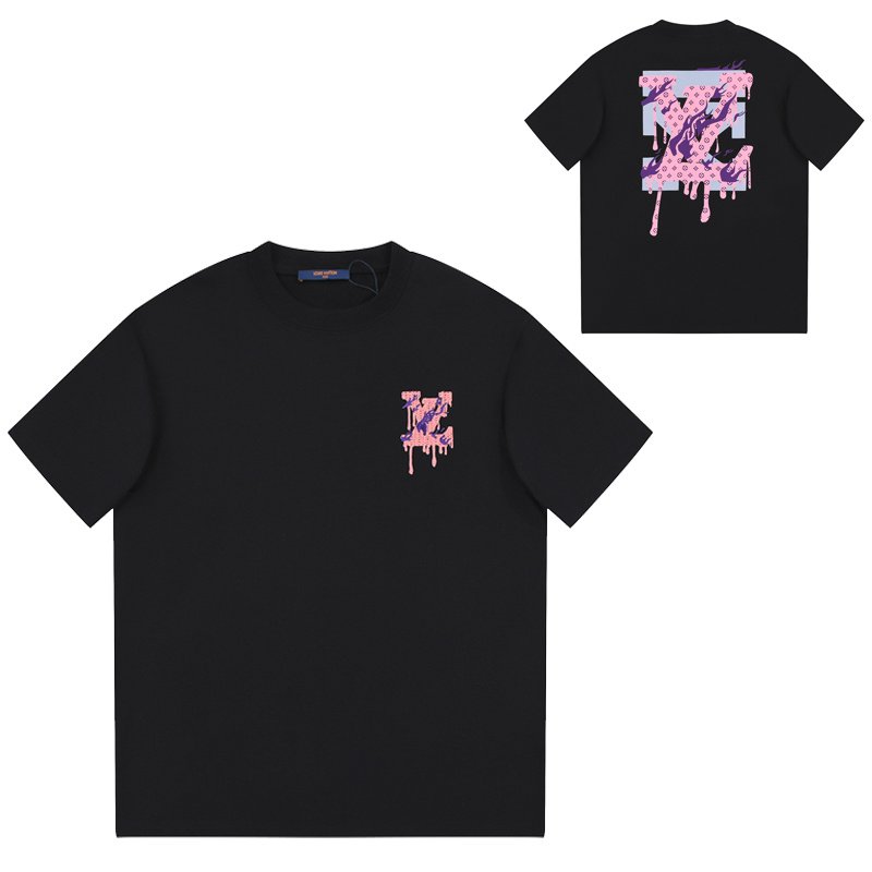 Футболка Louis Vuitton Pink Thread Logo "Black" фото № 4