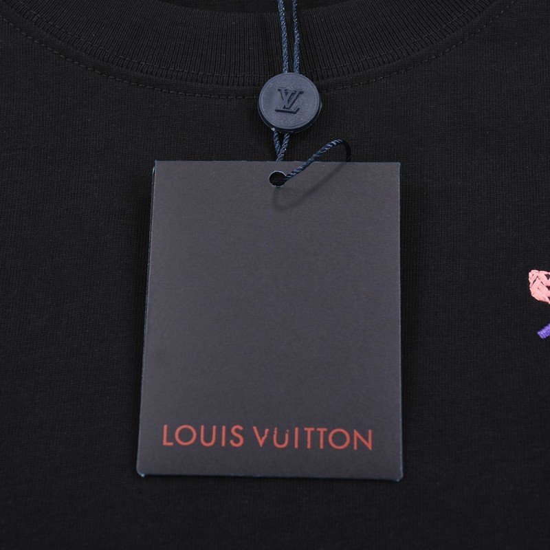 Футболка Louis Vuitton Pink Thread Logo "Black" фото № 6