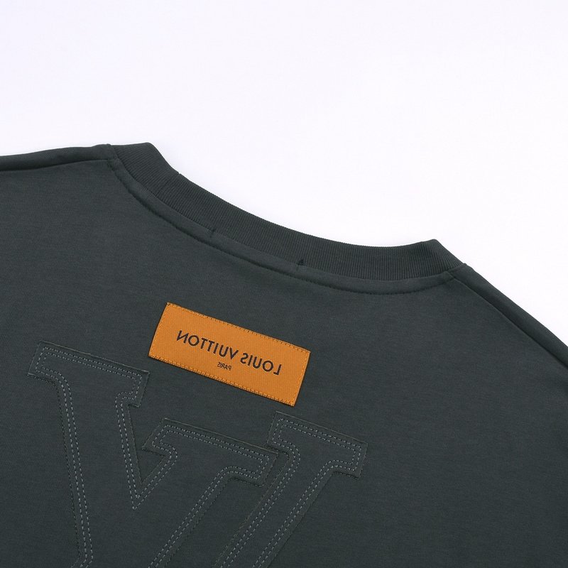 Футболка Louis Vuitton Embroidered Emblems With Logo "Gray" фото № 7