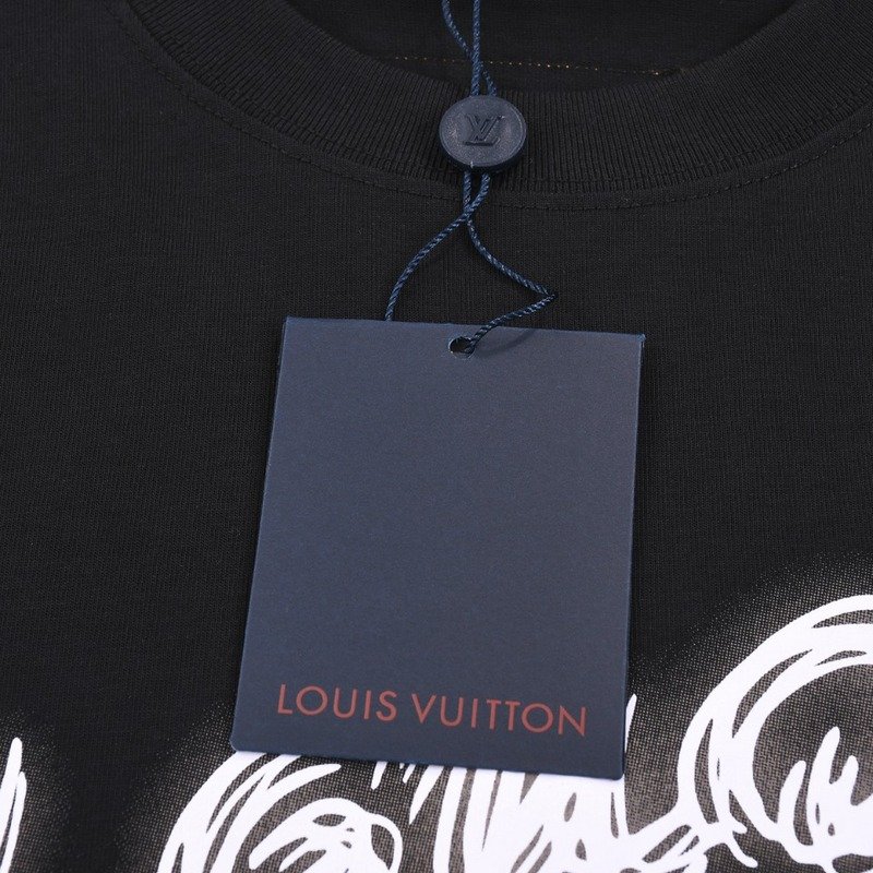 Футболка Louis Vuitton Logo With Outline "Black" фото № 3