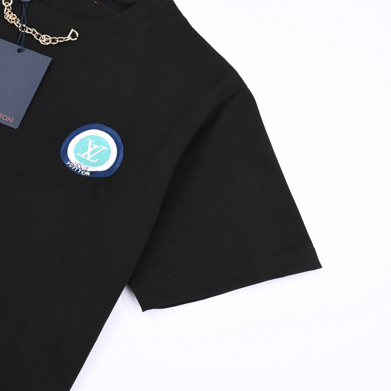 Футболка Louis Vuitton Round Logo-Emblem "Black" фото № 5