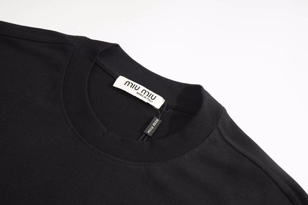 Футболка Miu Miu Minimalistic "Black" фото № 4