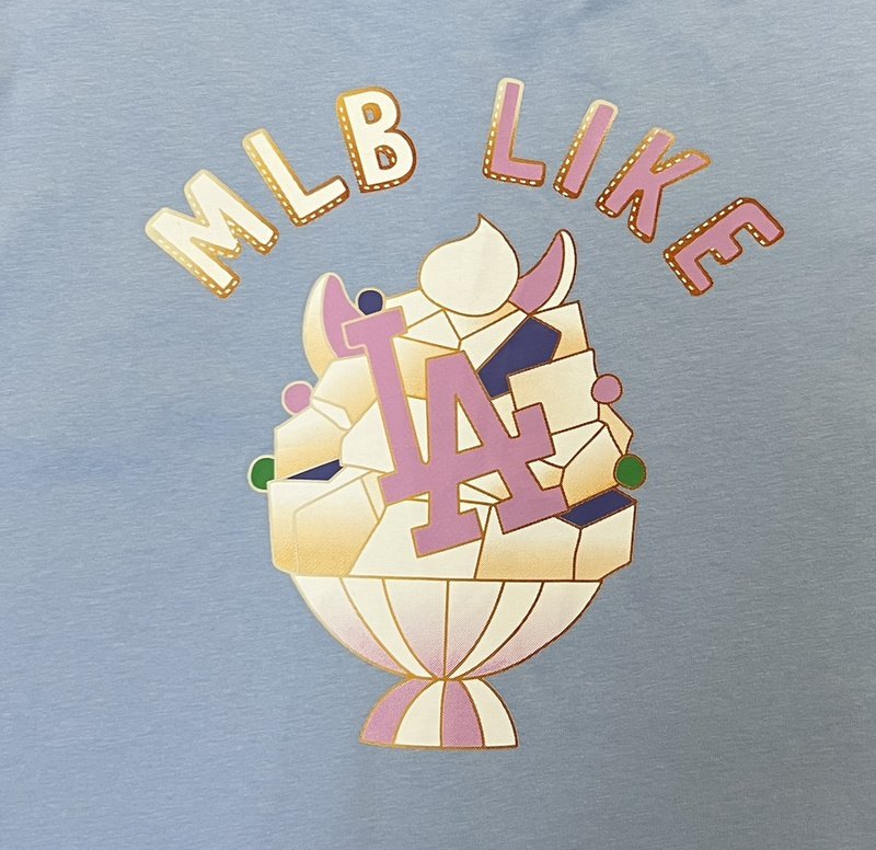 Футболка MLB Like A Glass Of Ice Cream "Blue" фото № 7