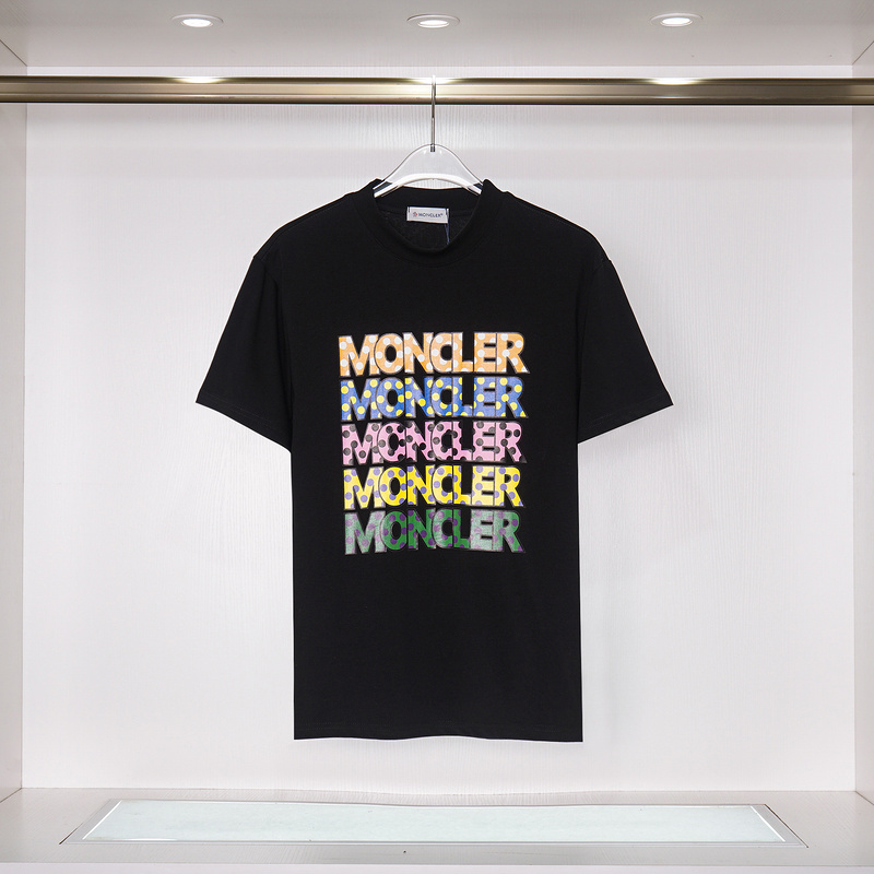 Футболка Moncler Logo Of Different Colors "Black" фото № 2