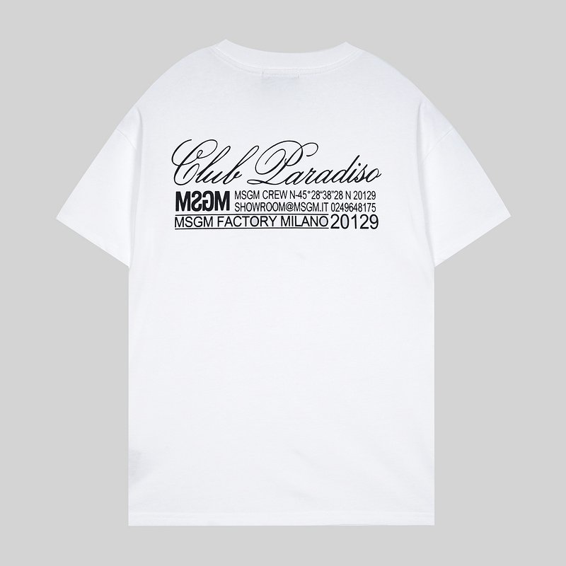 Футболка MSGM Splashing Drink From Cocktail Glass Print "White" фото № 2