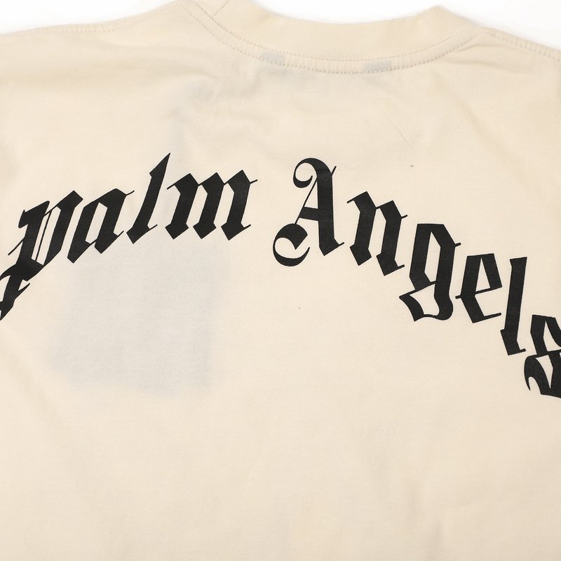 Футболка Palm Angels With A Print Of Two Palm Trees Original Style "Cream" фото № 4