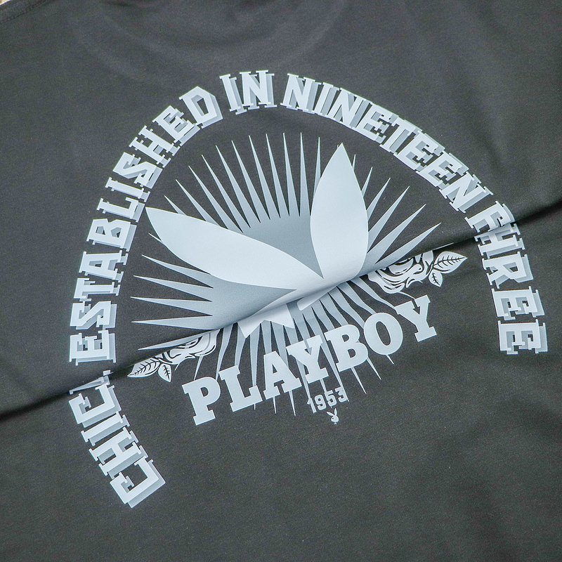 Футболка Playboy Small Logo With Roses "Black" фото № 3