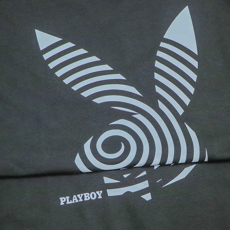 Футболка Playboy Spiral Background Logo Front "Black" фото № 5