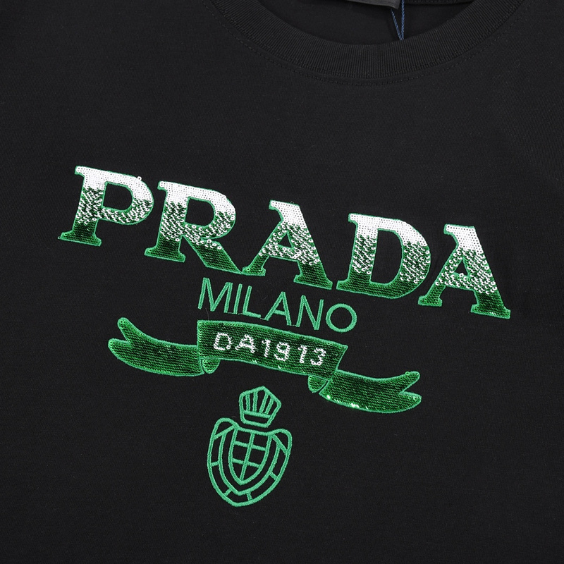 Футболка Prada With Coat Of Arms "Black" фото № 7